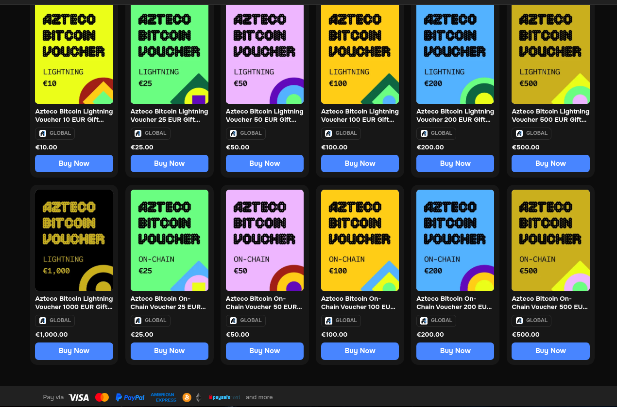 How to buy "AZTECO VOUCHER" and how to pay with "ATECO VOUCHER"